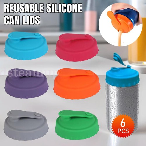 6pcs reusable silicone can - silicone,