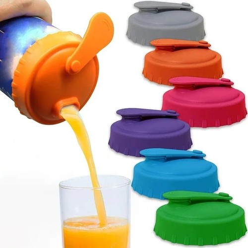 Reusable silicone can lids - 6x,