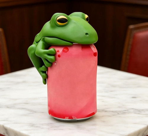 Fizzy frog can cover - can,